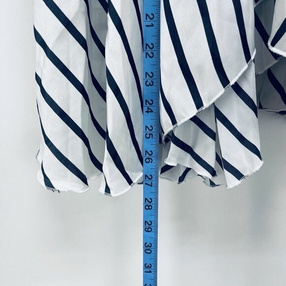 Zara Collection Skirts Size S Women’s Pleated Striped White/Black Pull On - Picture 8 of 9